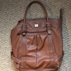 Liz Claiborne brown leather tote
